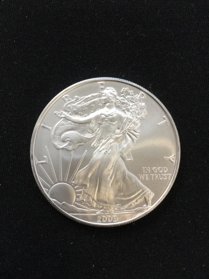 1 Troy Ounce .999 Fine Silver 2009 U.S. American Silver Eagle Silver Bullion Coin