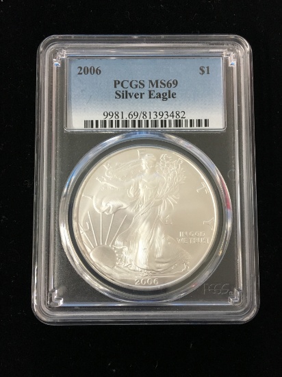 2006 United States 1 Troy Ounce .999 Fine Silver American Eagle Bullion Coin - PCGS MS69