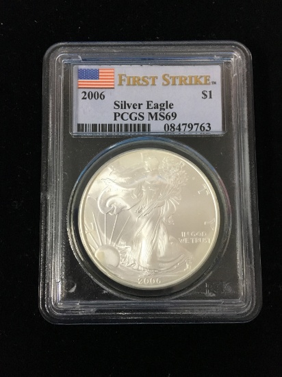 First Strike 2006 U.S. 1 Troy Ounce .999 Fine Silver American Eagle Bullion Coin - PCGS MS69