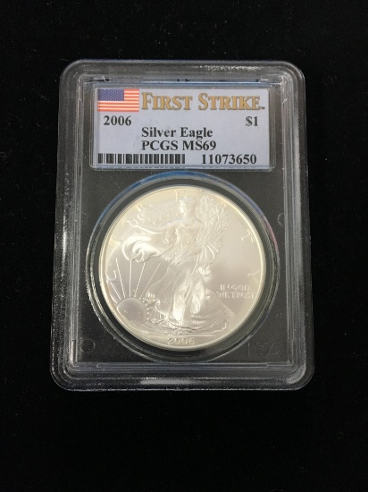 First Strike 2006 U.S. 1 Troy Ounce .999 Fine Silver American Eagle Bullion Coin - PCGS MS69