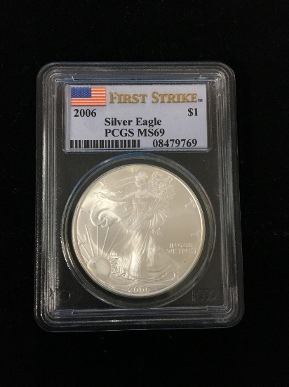 First Strike 2006 U.S. 1 Troy Ounce .999 Fine Silver American Eagle Bullion Coin - PCGS MS69