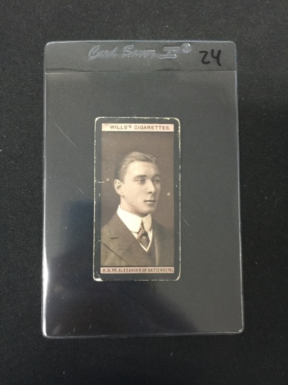 Wills Cigarettes H.H. Prince Alexander of Battenburg Antique Tobacco Card