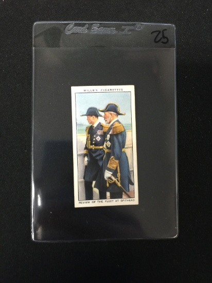 Wills Cigarettes Review of the Fleet at Spithead Antique Tobacco Card