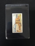 1938 Teofani & Co Past & Present Stone-Throwing Machine Antique Tobacco Card
