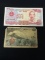 2 Count Lot of Vintage Foreign Currency Bill Notes