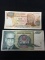 2 Count Lot of Vintage Foreign Currency Bill Notes