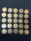 25 Count Lot of Lincoln Cent Wheat Pennies - Unsearched