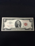 1963 United States $2 Red Seal Currency Bill Note