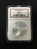 NGC Graded MS69 2006 American Silver Eagle 1 Ounce .999 Fine Silver Coin