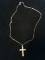 Jesus Sterling Silver Rosary Cross Pendant W/ 16