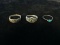 3 Sterling Silver Rings