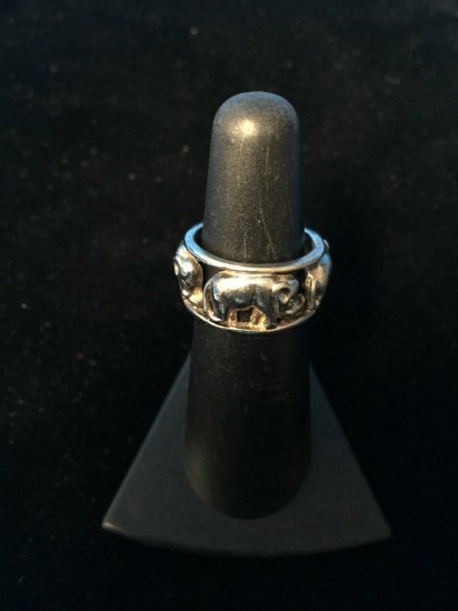 Sterling Silver Elephant Ring - Size 5.5
