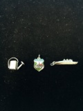 3 Sterling Silver Charms