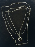 3 Sterling Silver Chain Necklaces