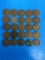 25 Count Lot of United States Lincoln Cent Wheat Pennies