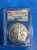 PCGS Graded First Strike MS69 2015 American Silver Eagle 1 Ounce Silver Round