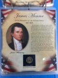 The United States Presidents $1 Coin Collection PCS - James Monroe