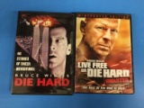 2 Movie Lot: BRUCE WILLIS: Die Hard & Live Free or Die Hard DVD