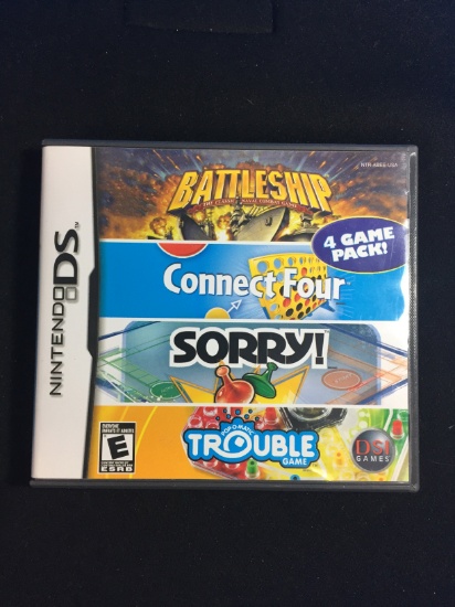 Nintendo DS Battleship, Connect Four, Sorry!, Trouble Video Game