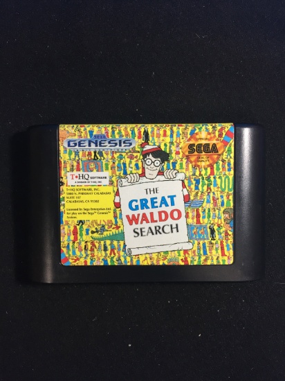 Sega Genesis The Great Waldo Search Video Game Cartridge