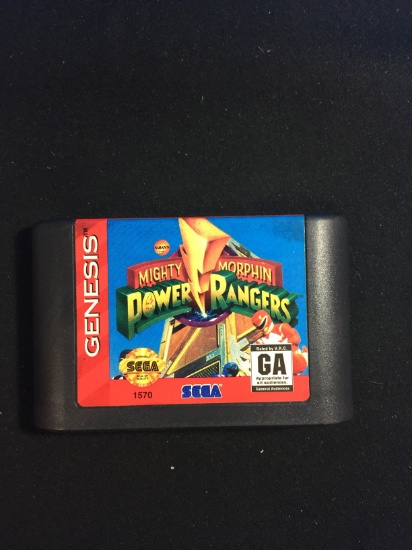 Sega Genesis Mighty Morphin Power Rangers Video Game Cartridge