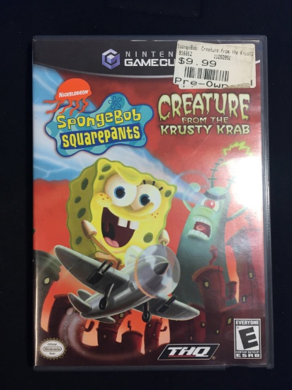 Nintendo Gamecube SpongeBob Squarepants Creature From the Krusty Krab Video Game