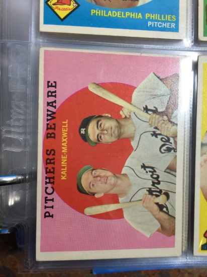 1959 Topps #34 Pitcher's Beware - Al Kaline & Charlie Maxwell - Tigers