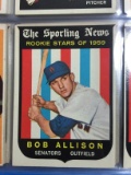 1959 Topps #116 Bob Allison Senators Rookie Card