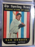 1959 Topps #124 Dan Dobbek Senators Rookie Card