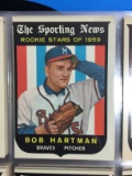 1959 Topps #128 Bob Hartman Braves Rookie Card