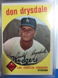 1959 Topps #387 Don Drysdale Dodgers