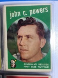 1959 Topps #489 John C. Powers Reds