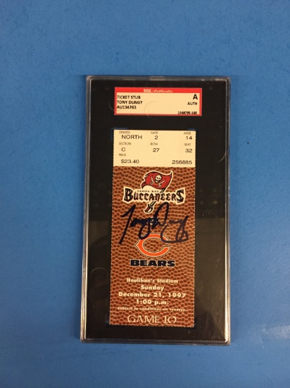 SGC Graded 1997 Bears vs. Buccaneers Signed Autographed Tony Dungy Auto Certified