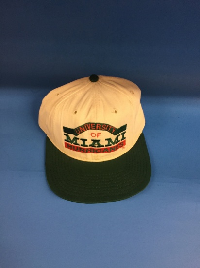 Vintage NCAA Official Miami Hurricanes Snapback Hat