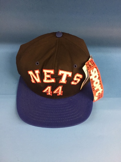 Vintage NBA New Jersey Nets #44 Basketball Snapback Hat - New With Tags