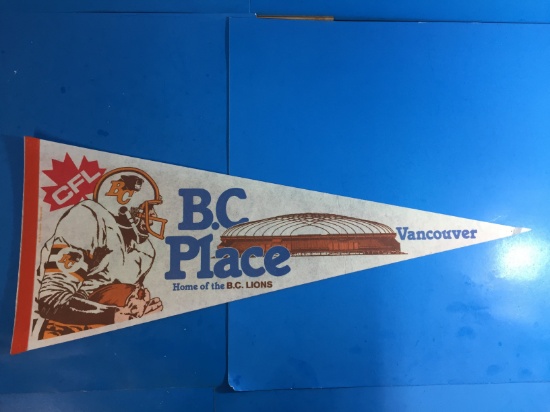 Rare B.C. Place Vancouver Canada Full Size Pennant