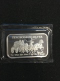 1 Troy Ounce .999 Fine Silver Stagecoach Silver Silver Bullion Bar