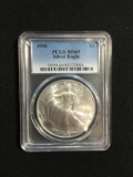 PCGS Graded MS 69 1998 U.S. 1 Troy Ounce .999 Fine Silver American Eagle Bullion Coin