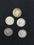 1 Random Year United States Mercury Silver Dime - 90% Silver Coin