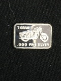 1 Gram .999 Fine Silver Motorcycle Silver Bullion Bar