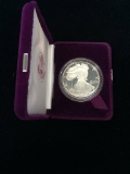 RARE 1988 Proof American Silver Eagle One Dollar 1 Ounce .999 Silver Coin W/ Box & COA