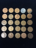 25 Count Lot of United States Lincoln Cent Wheat Pennies