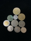 10 Count Lot of Vintage Foreign Coins
