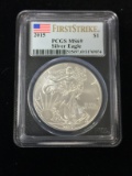 PCGS MS69 First Strike 2015 American Silver Eagle 1 Ounce .999 Silver Coin