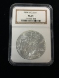 NGC MS69 2000 American Silver Eagle 1 Ounce .999 Silver Coin