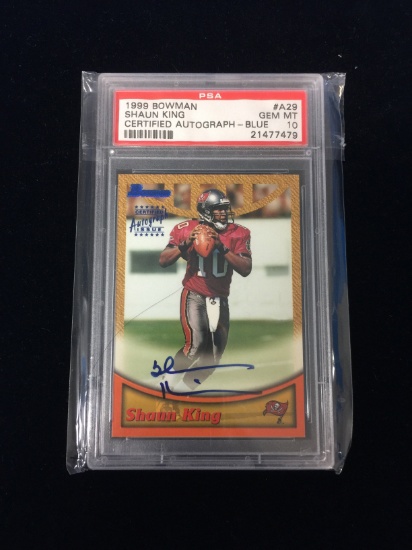 PSA Graded 1999 Bowman Certified Autograph Shaun King Rookie Autograph Gem Mint 10