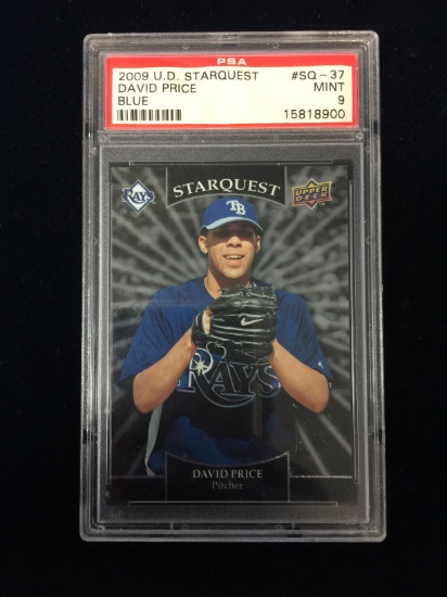 PSA Graded 2009 UD Starquest Blue David Price Rays Baseball Card - Mint 9