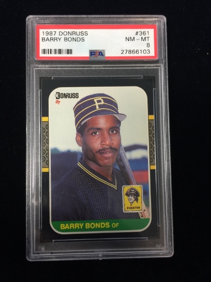 PSA Graded 1987 Donruss Barry Bonds Pirates Rookie Baseball Card