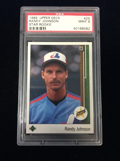 PSA Graded 1989 Upper Deck Randy Johnson Mariners Rookie Baseball Card - Mint 9