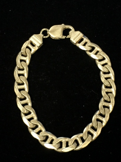 Heavy 8" Sterling Silver Chain Bracelet - 27 Grams